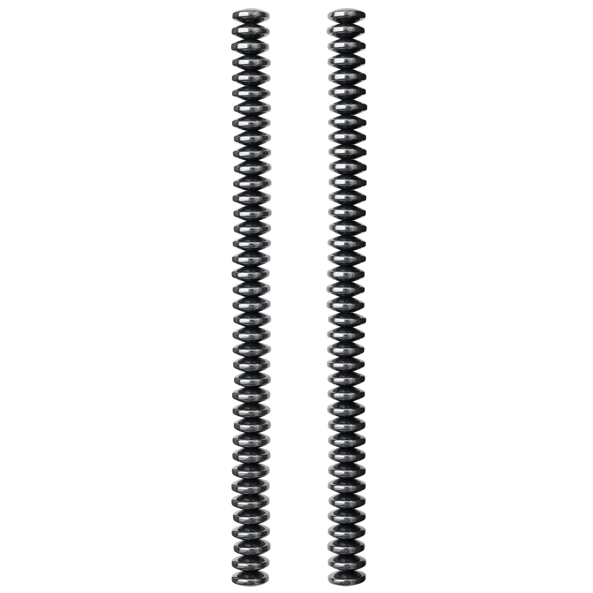 Rondelle Hematite Stone Beads, 8mm by Bead Landing™